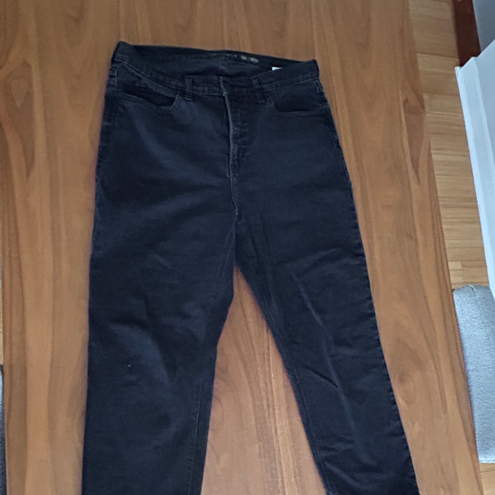 Old Navy Black Sky Hi Straight Jeans - Size 14
